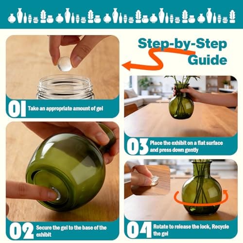 Clear Exhibit Gel for Museum, Reusable Earthquake Putty to Keep Collections in Place, Removable & No Residue Transparent Wax for Vibration, Glass Art, Antiques & Decor to Prevent Falling (6.07 oz) - Thumbnail 5