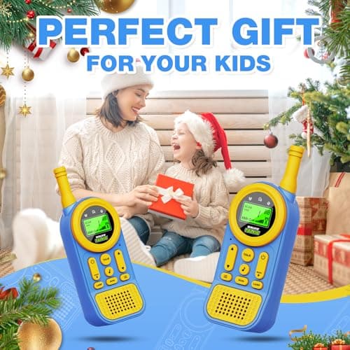 Ptnerbeh Walkie Talkies for Kids Toys: Toys for 3-12 Year Old Boys Girls - 22 Channels 2 Way Radio Toy with Backlit LCD Flashlight - 3 Miles Range for Outside/Camping/Hiking (2-Pack) Blue - Thumbnail 6
