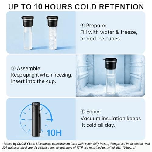 DUOMIY 2-in-1 Handheld Fan & Ice Therapy Cup, 7000 RPM Cooling Fan with Long-Lasting Cold Retention, Personal Fan & Reusable Cold Compress for Sports Recovery & Heat Relief, Canada Theme - Thumbnail 5