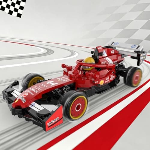 Xbert Race Cars Building Sets, High‑Speed Car Toy for Kids, Boys & Girls, Red Model Car Kits for Display and Play, Collectible Vehicle Blocks Set, for Racing Cars Fans - Thumbnail 5