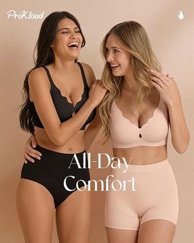 ProKloud Wireless Jelly Bras for Women Wave Push Up No Underwire Bralettes - Thumbnail 6
