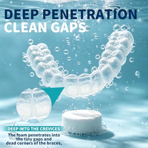 Prism Smile Retainer Cleaning Tablets, Mint Fresh, 90 Count, Deep Clean for Retainers, Aligners, Night Guards and Whitening Trays, Freshens and Removes Everyday Build-Up - Thumbnail 4