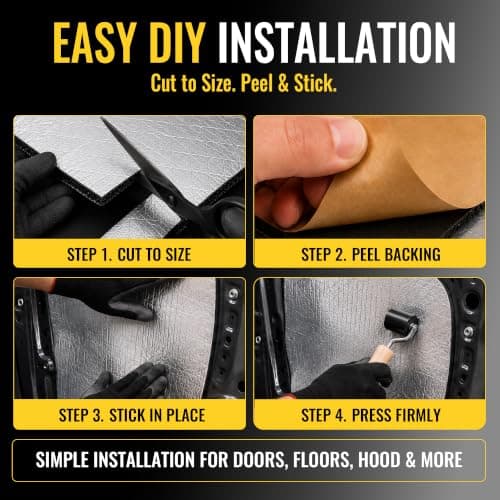 uxcell Car Exhaust Muffler Heat Sound Deadener Insulation Mat 118" x 40" - Thumbnail 4