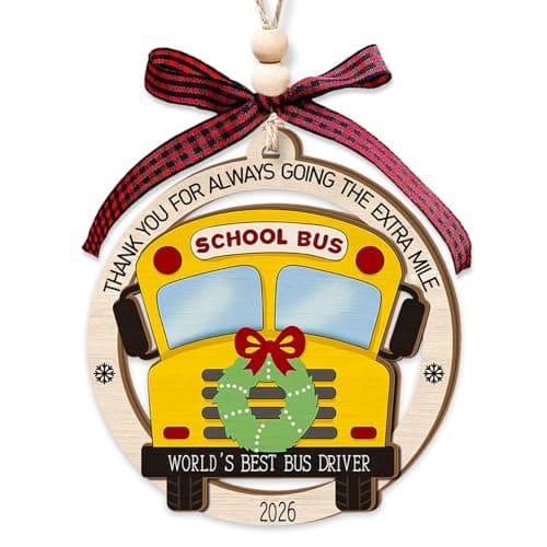 School Bus Ornament, Bus Driver Gifts, Driver Appreciation Gifts, Best Gift for Drivers Women Men, Busdriver World's Best Bus Driver - Image 1