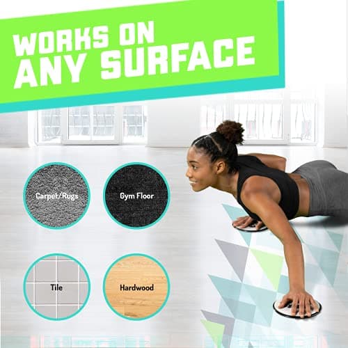 Elite Sportz Core Sliders For Working Out | Dual Sided Home Core Workout Equipment For Carpet & Hardwood Floors | Gliders for Exercising - Travel Workout Equipment For Athlete - Fitness Sliders - Thumbnail 4