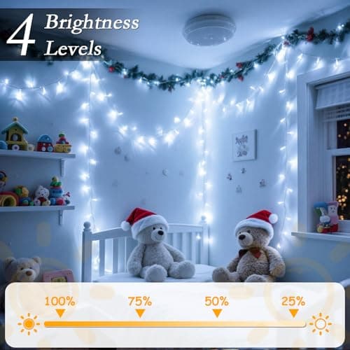 Soagrc 132FT 400 LED Christmas Tree Lights, Bright Cool White Outdoor Christmas String Lights for House, Fairy Lights with 8 Modes, Waterproof & Durable Indoor Outdoor Decor, Timer Included - Thumbnail 6