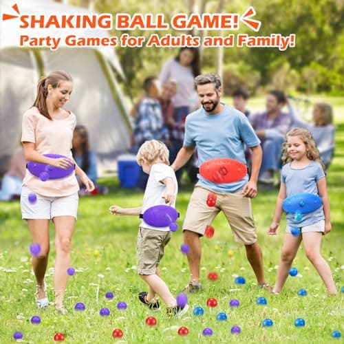 3 Pack Valentine's Shaking Swing Balls Set for Kids Adults, Outdoors Indoors Birthday Games Toy with 60 Balls, Carnival Bachelorette Party Games for Boys and Girls, Lawn Minute to Win It for Kid - Thumbnail 2