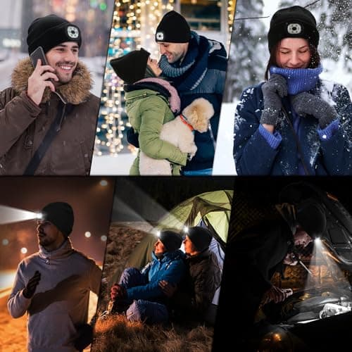 ZOOI Gifts for Men Dad, LED Beanie Hat with Light, Mens Dad Gifts for Mens Who Want Nothing, Fathers Day Mens Gifts for Him Dad, Toque with Light, Cool Gadgets Stuff - Thumbnail 6