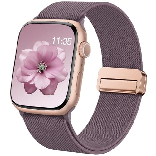 Stretchy Loop Sport Band Compatible with Apple Watch Bands 40mm 46mm 44mm 49mm 45mm 38mm 41mm 42mm for Women Men, Adjustable Magnetic Clasp Elastic Strap for iWatch Ultra, Se, Series 11 10 9 8 7 6 5 4 3 2 1