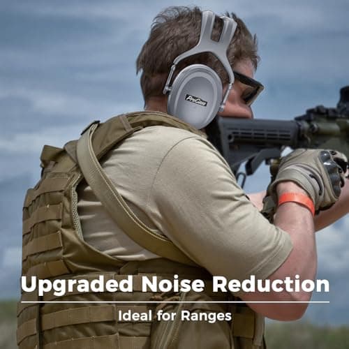 ProCase Extra Large SNR 37dB Noise Cancelling Headphones, NRR 30dB Hearing Protection Ear Muffs for Adults Noise Reduction, Wide Size Adjustment and Comfortable -Grey - Thumbnail 6