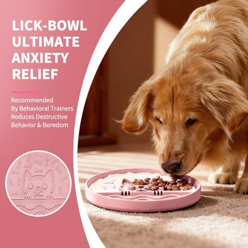 Zonopy Slow Feeder Dog Bowl with Non-Slip Base, Silicone Puzzle Dog Food Bowl with Unique Design, Slow Feeding Bowl for All Types of Dogs Cats, Interactive Slow Eating, Anti-Choking - Thumbnail 2