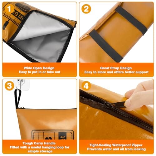 BBQ Blanket for Resting Meat 20 Inch, Reusable Insulated Bag for Picnic Camping, Fits Large Brisket,Turkey, Ideal Gift for Men Dad Grill Masters BBQ Lovers Anniversary Birthday - Thumbnail 4