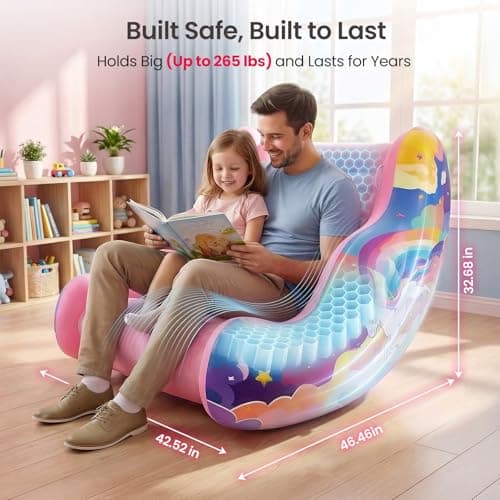 Sensory Chair for Kids with Autism – Toddler Rocking Chair for Sensory Seeking, ADHD & Calming – Autism Sensory Products for Deep Pressure Therapy in Sensory Room, Birthday Gifts for Boys Girls - Thumbnail 3