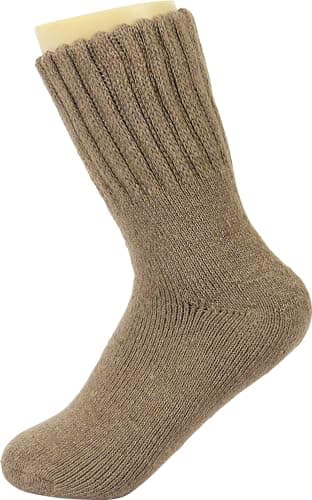 Weweya Boot Socks Women Thermal Warm Sock Thick Winter Ankle Sock Solid Calf Socks Christmas Gift Dark Brown Light Brown Light Cream - Thumbnail 6