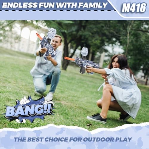 Electric Gel Ball Blaster Toys-Eco-Friendly Splatter Ball Blaster,Automatic Outdoor Games Toys for Activities Team Game(Blue) - Thumbnail 2