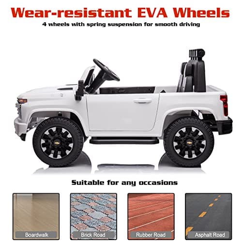 24V Ride on Toys for Kids,2 Seater Ride on Car for Kids Remote Control Kids Electric Cars Kids Driving Car with Bluetooth, Power of Wheel Car for Kids Truck for All Types of Road - Thumbnail 4