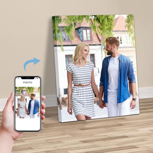 WayToLight Custom Canvas Prints with Your Photos,Personalized Wedding Picture,Family & Couple Canvas Wall Art for Living Room Home Decor (8" X 10") - Thumbnail 2