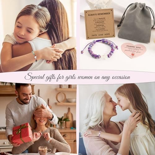 BAYLAY Gifts for Teen Girls, Beaded Cross Bracelets for Women Teen Girl Gifts Trendy Stuff Easter Christian Religious Baptism First Communion Birthday Gift Easter Essentials Basket Stuffers Filles - Thumbnail 6