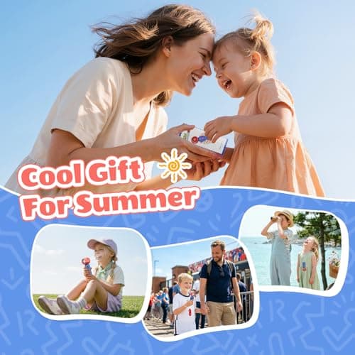 YDCBRIRAY Turbo Handheld Fan for Kid, 4-speed Wind, Portable Travel Pocket Cute Child Fan, 4000mAh Rechargeable Battery Mini Fan with Dual Lanyard for Outdoor,Camping,Hols,Gifts for Kids Festival - Thumbnail 6
