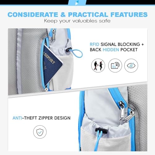 Seektop RFID Anti-Theft Crossbody Bag Sling Backpack for Women & Men, Casual Chest Daypack for Daily Travel - Thumbnail 2