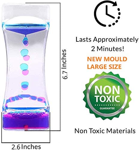 YUE MOTION Liquid Motion Bubbler Visual Sensory Toys, Liquid Bubbler Toys for Kids and Adults– New Big Calming Bubbler - Colorful Liquid Hourhlass for School Supplier, Novelty Gifts, Desk Decor - Thumbnail 2