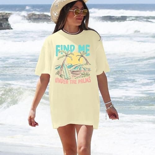 Forever Chasing Sunsets Shirt Oversized Beach Shirt Baggy Hawaiian Tops Summer Vacation Clothe - Thumbnail 5