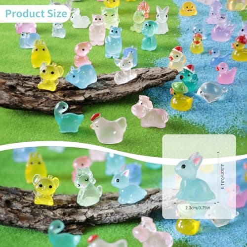 ACXZYYJ 300 Mini Resin Animals Styles Variety Tiny Animals Figures Miniature Little Small Animal Figurines Bulk for Micro Fairy Garden Landscape Accessories Hide Crafts Decor Aquarium - Thumbnail 6