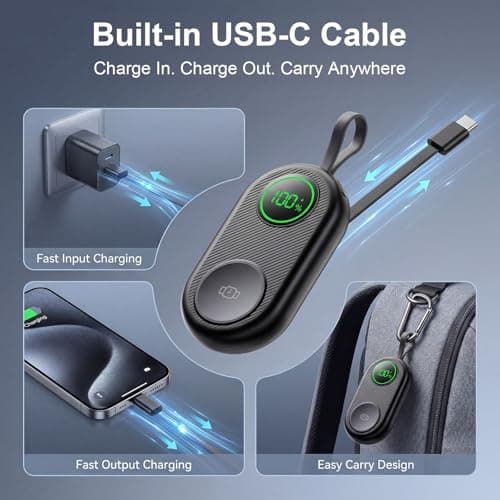 2026 Upgraded 2500mAh Portable Charger for Apple Watch, 2-in-1 Magnetic Wireless Fast Charging for Apple Watch Charger - Compact iWatch Accessories for RV, Camping, Car & Travel Essential - Thumbnail 4
