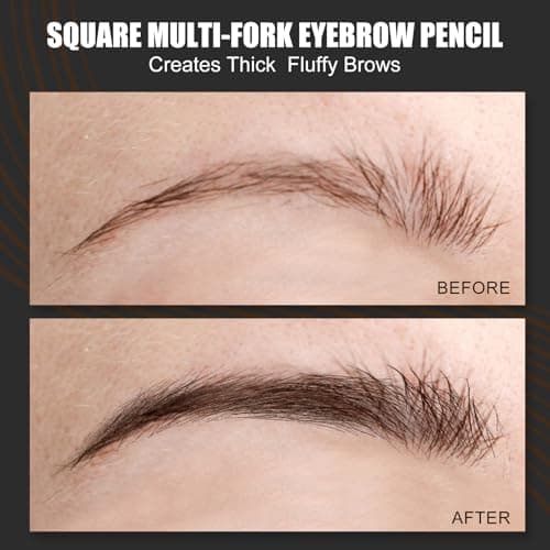 HECI BEAUTY Microblading Eyebrow Pen for Women, 0.1mm Ultra Brush-Tip Long-Lasting Liquid 4D Brow Pen, Natural Hair-Like Brow Pencil, Smudge-Proof & Sweatproof, For Beginners & Sensitive Skin, Brown - Thumbnail 4