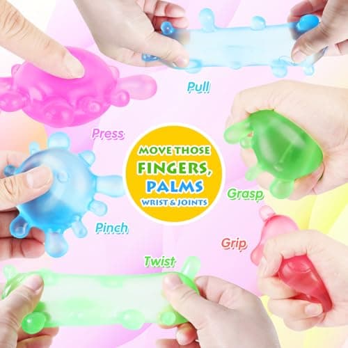 1 Pack Fidget Toys Stress Balls for Kids, Splat-Tastic Squishy Toy, Stress Splat Toy, Squishies Anxiety Stress Relief, Ice Squishy Stress Sensory Cube Malt Sugar Balls with Autism - Thumbnail 4