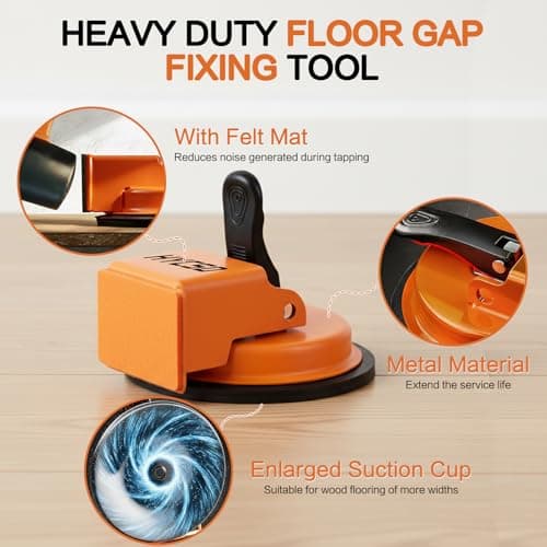 Floor Gap Fixer Tool, Laminate Floor Repair Kit with Enhanced Suction Cup, Heavy-Duty Plank Puller for Vinyl, Wood, Tile, and Laminate Flooring Gaps - Thumbnail 4