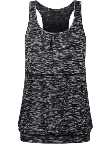 Joymom Nursing Tops for Women Breastfeeding,Latched Mama Postpartum Clothes Lactation Tunics Shirts Plus Size Loose Casual Stretchy Basic Wear Black XL - Thumbnail 2