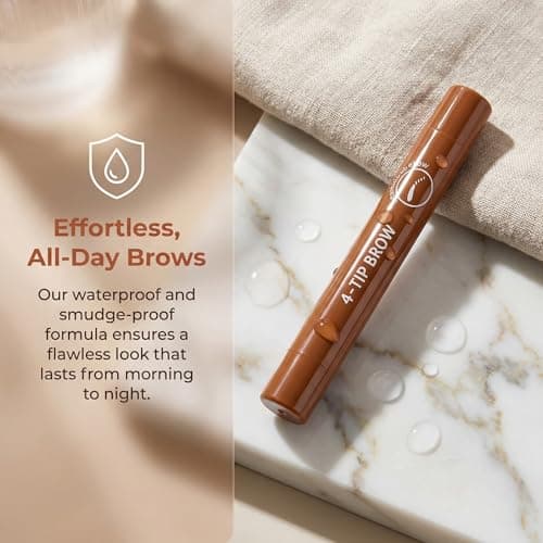 2PCS Magic Eyebrow Pencil, 2026 New 3D Waterproof 4 Head Split Waterproof Long lasting Wild Eyebrow Pencil, Makeup Natural Gap Filling Long-Lasting Eyebrow Pen Stay on All Day (Dark brown) - Thumbnail 3