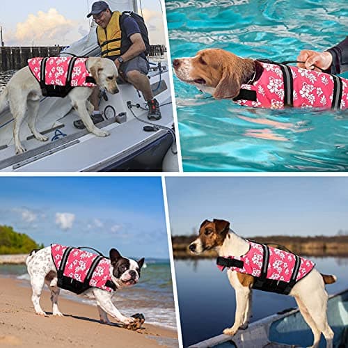 Doglay Dog Life Jacket with Rescue Handle, Dog Life Vest for Swimming Boating, Adjustable Reflective Puppy Swim Vest with Superior Buoyancy for Small Medium Large Dogs - Thumbnail 5