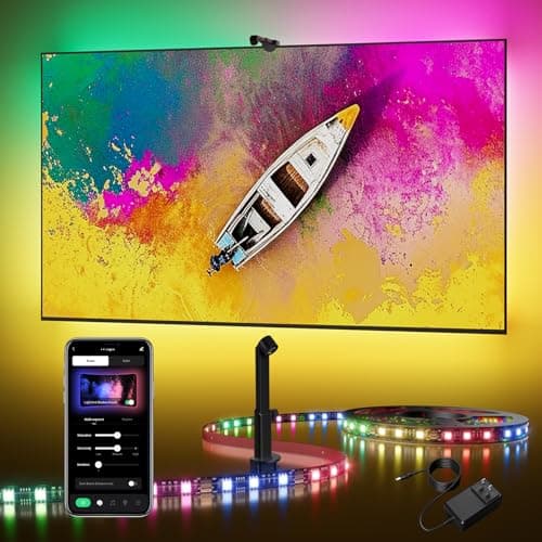 DeckTok TV LED Backlight 20ft - LED Lights for TV for 55-85'' RGB Strip Lights Cuttable with Smart App Control Game & Music Sync Color Changing Light for Home Decor - Image 1