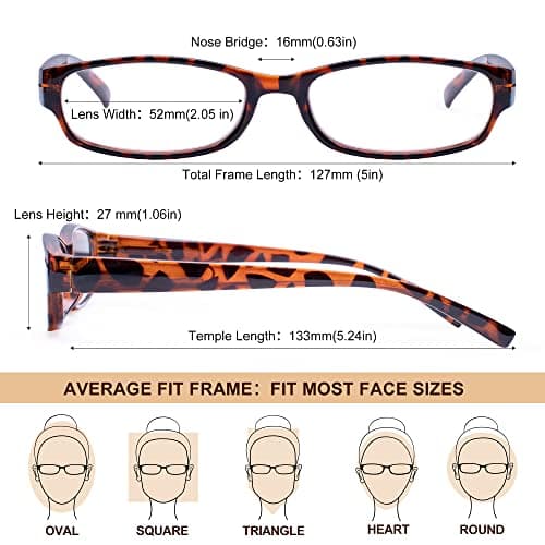 EYEGUARD Readers 4 Pack of Thin and Elegant Womens Reading Glasses with Beautiful Patterns for Ladies 6.00 - Thumbnail 5