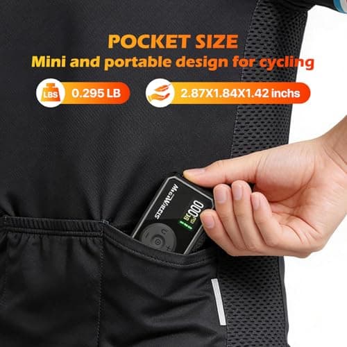 MEGAWHEELS Mini Bike Pump, Portable Bike Pump with Presta and Schrader Valve, 120PSI Bicycle Pump with Gauge, Auto Stop, Fast Inflation for City Bike, Road Bike, Mountain Bike - Thumbnail 2