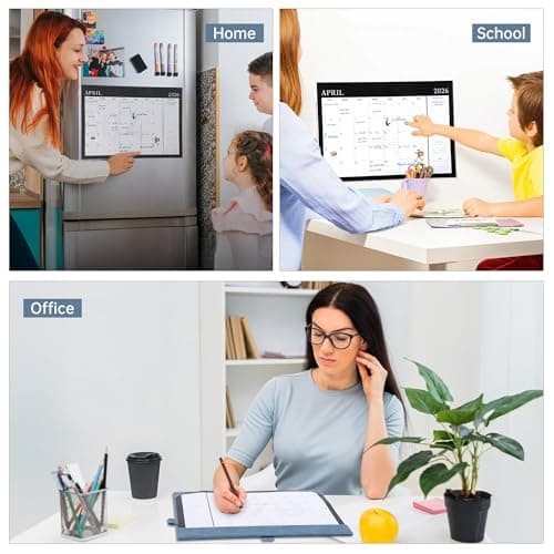 Bibiage Desk Calendar 2026 Jan to Dec with Plastic Cover, Large Desktop Calendar 12"x17" with to-do List, Wall Calendar Leather Hard Back, Large Ruled Block, Monthly Flip, Desk Decor, Office Supplies, Blue - Thumbnail 5
