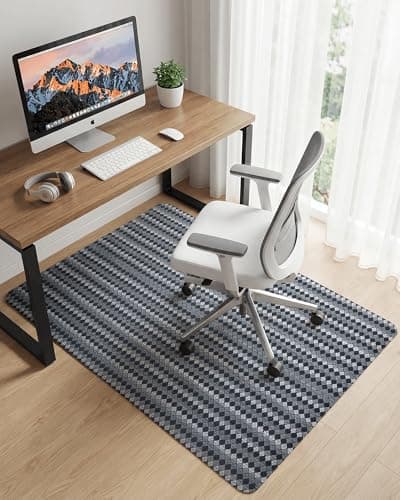 Carvapet Office Chair Mat for Hardwood Floor, 36x48 Inch Heavy Duty Floor Protector, Non Slip Desk Chair Mat for Rolling Computer Gaming Chairs, Easy to Clean Diamond Pattern - Thumbnail 2