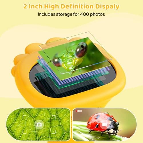 Kids Microscope - Ashfly 1000X Portable Microscope for Kids, Photo & Video Miniscope Pocket Microscope Gifts, 2'' Digital Screen | Ideal Easter Gifts 2026 for Boys Girls Age 3-12 - Thumbnail 2