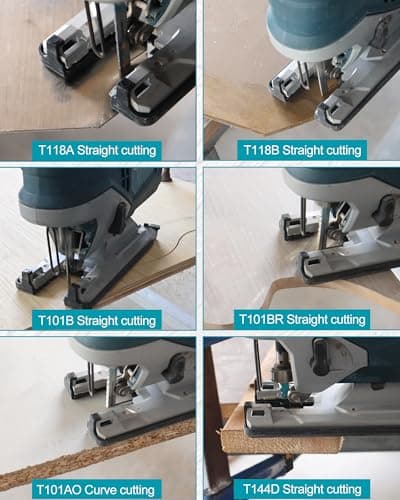 EXFEIN 50-Piece Jigsaw Blades for Metal and Softwood Plywood, T-Shank Jig Saw Blades for Professional Accessory Jigsaw (T118A,T118B,T101AO,T101B,T101BR,T144D) - Thumbnail 2