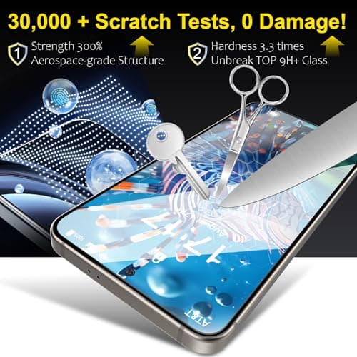 jpyyw 3 Pack Designed for Samsung Galaxy S24 Plus Screen Protector with Install Frame, 9H Tempered Glass Film, Bubble Free - Thumbnail 6