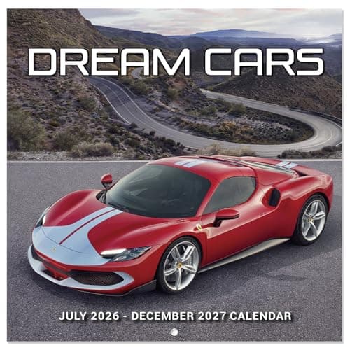 Wall Calendar 2026-2027 - Cars Calendar from Jul. 2026 to Dec. 2027, 11.8'' x 11.8'' 18 Monthly Calendars 2026-2027 for Home, Office