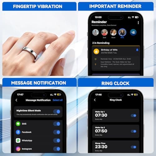 Smart Rings for Women Men,Sleep Tracking Wearable,Fitness Tracker Ring with Step/Heart Rate/Blood Oxygen/Distance/Calorie,Clock Vibration,No Subscription Fee,5ATM Waterproof, iOS&Android(Rose Gold10) - Thumbnail 4