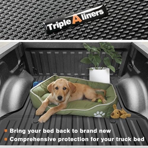 TripleAliners Truck Mat Compatible with 2004-2014 Ford F150 Accessories 5.5FT Accessories, Truck Bed Mat Heavy Duty Custom Fit All Weather Protection TPE Pickup Liner - Thumbnail 5