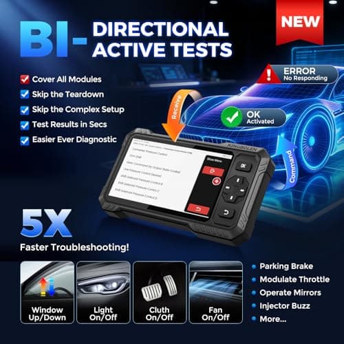 KINGBOLEN S6 Elite OBD2 Scanner, 2026 Bidirectional Scan Tool, 15 Reset, Active Test, All System Car Diagnostic Scanner, CAN FD/FCA/Renault SGW, Lifetime Free Upgrade Scanner for Car, Upgraded of S608 - Thumbnail 3
