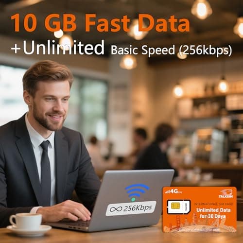 International Unlimited Data SIM Card 30 Days, 5G 4G LTE High Speed 10GB Data (After 256Kbps) for 51 Countries USA,UK,Europe,Asia,Oceania, for Unlocked WiFi Hotspot, Phones and Tablet–No Contract - Thumbnail 2