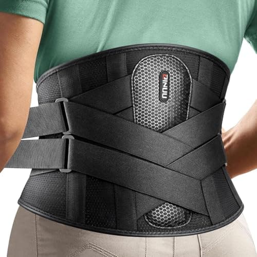 Dual X-Lower Back Brace for Men Women for Lower Back Pain, 8X Powerful Lumbar Support Belt with Bionic Support System & Removable 3D Lumbar Pad, Adjustable & Breathable Back Support Brace for Sciatica, Herniated Disc, Scoliosis, Work, L - Image 1