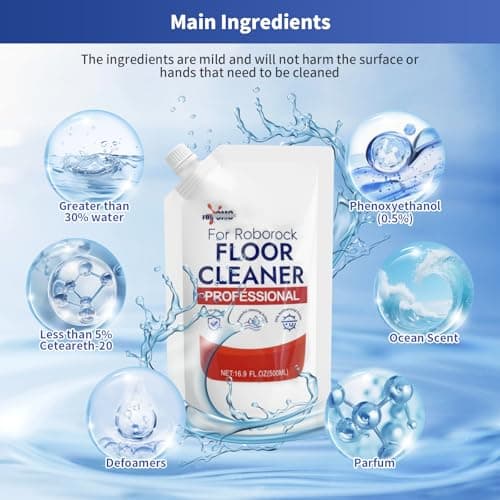 fepoch 1 Pack Original Scent Floor Cleaning Solution - For Roborock Robot Vacuum & Mop, Deep Cleans Hard Floors, Works With All Mopping Robot Vacuums - Thumbnail 3
