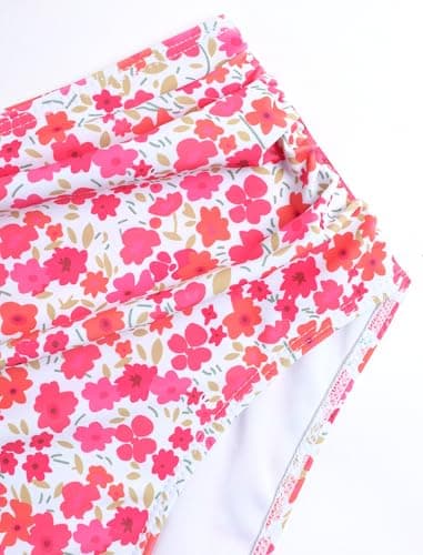 ZAFUL High Waisted Bikini Sets for Women Swim Suits 2026 Tummy Control Ruched Bikini Two Piece Bathing Suit Swimwear Pink Floral X-Large - Thumbnail 6